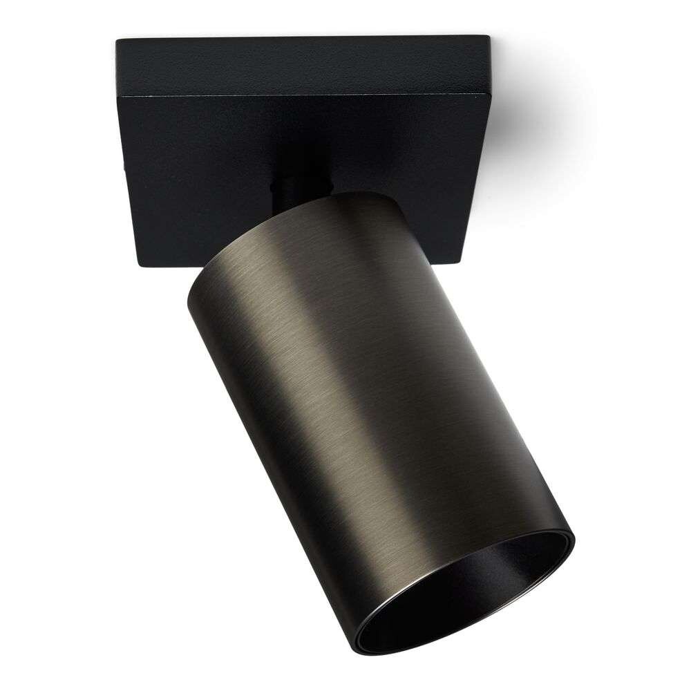 SpotOn 1 Plafond-/Vägglampa Black/Titanium - Antidark Alu&Svart