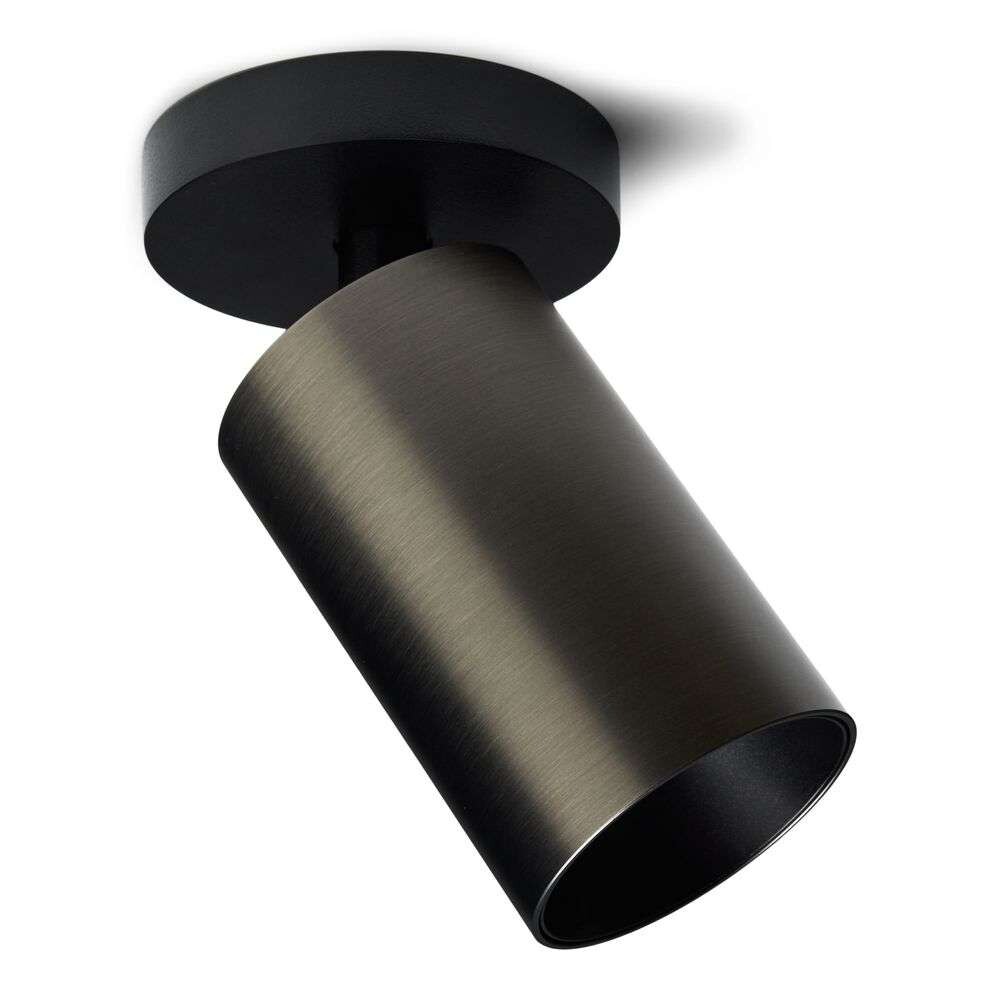 SpotOn Circle 1 Plafond-/Vägglampa Black/Titanium - Antidark Alu&Svart